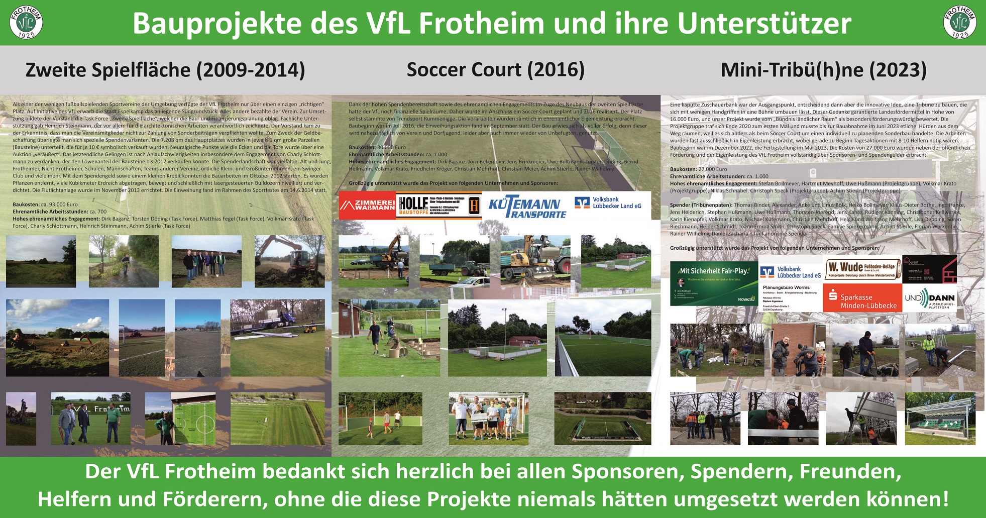 Bauprojekte VfL Webseite